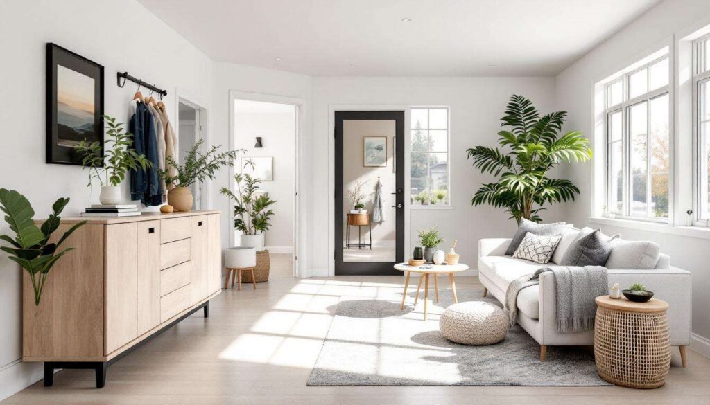 9 solutions astucieuses pour structurer votre entrée ouverte sur le salon