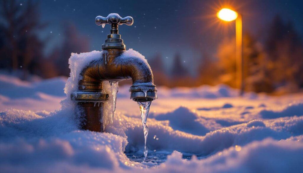 Canalisation qui gèle la nuit : faut-il laisser couler l'eau chaude ou l'eau froide ? La réponse